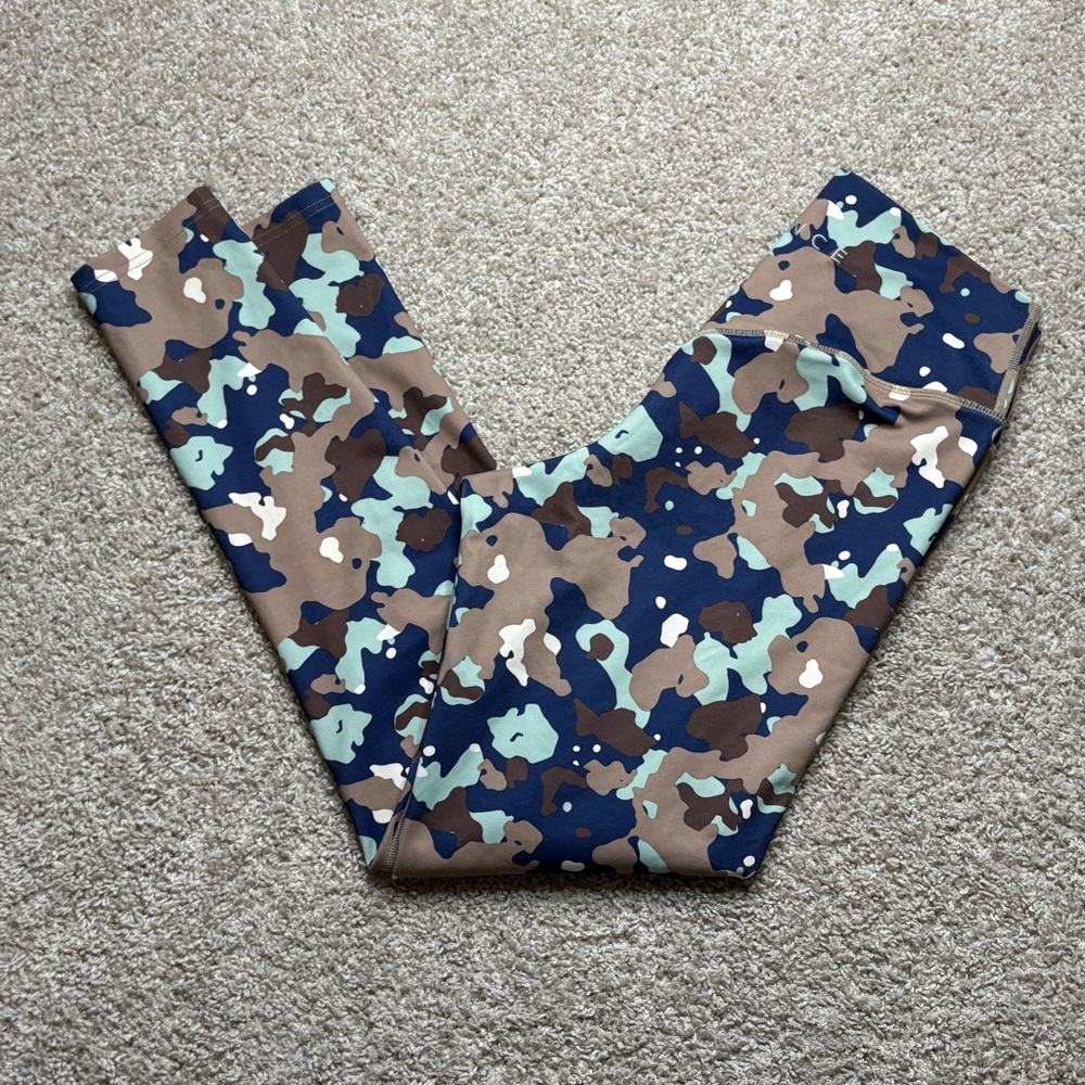 Balance Athletica Camo Leggings in Navy, Tan, Mint & White